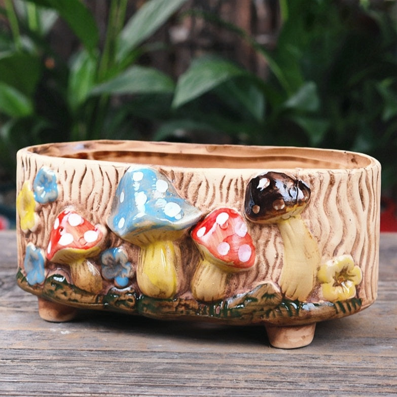 Mushroom Ceramic Succulent Planter