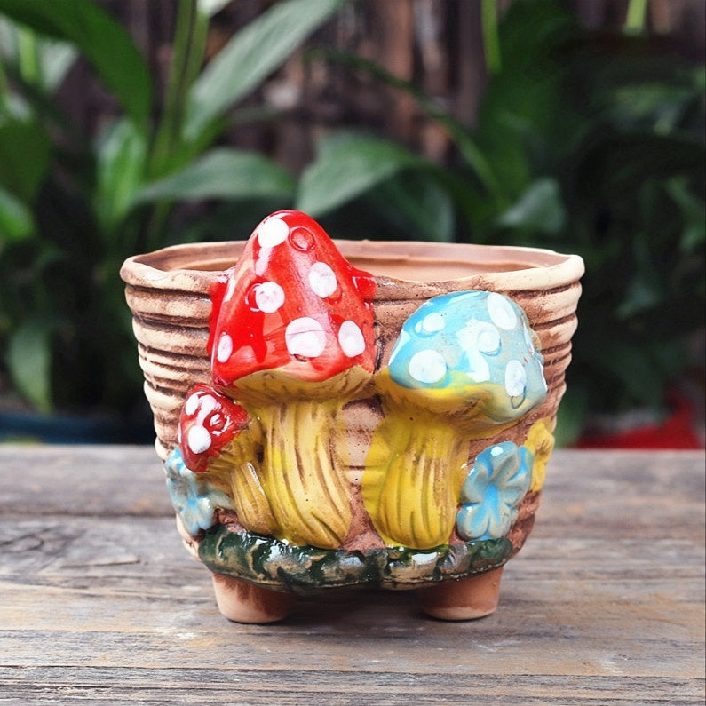 mushroom succulent pot Mushroom Ceramic Succulent Planter – Happyplanthome
