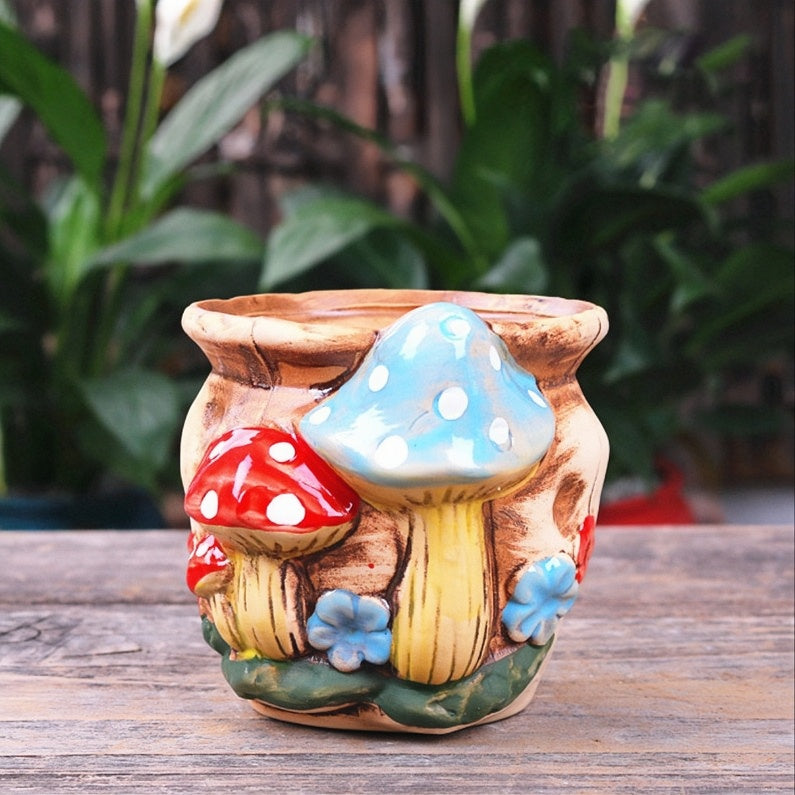 Mushroom Ceramic Succulent Planter