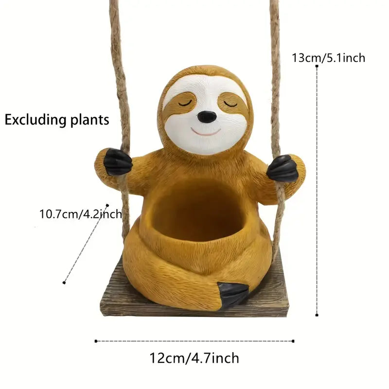 Swinging Sloth Succulent Planter