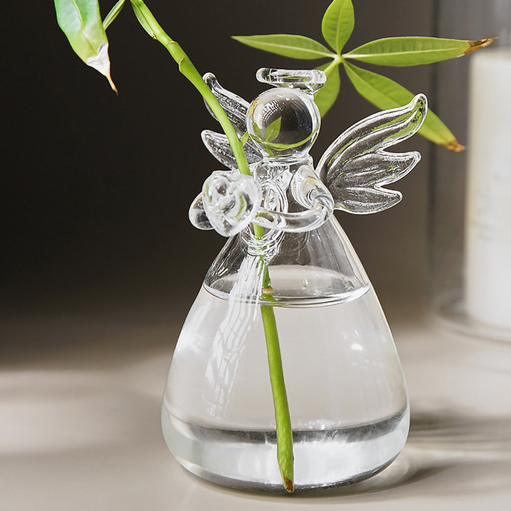 Angel glass vase