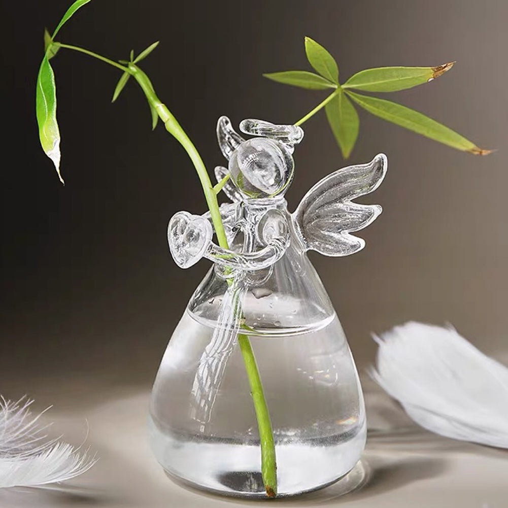 Angel glass vase