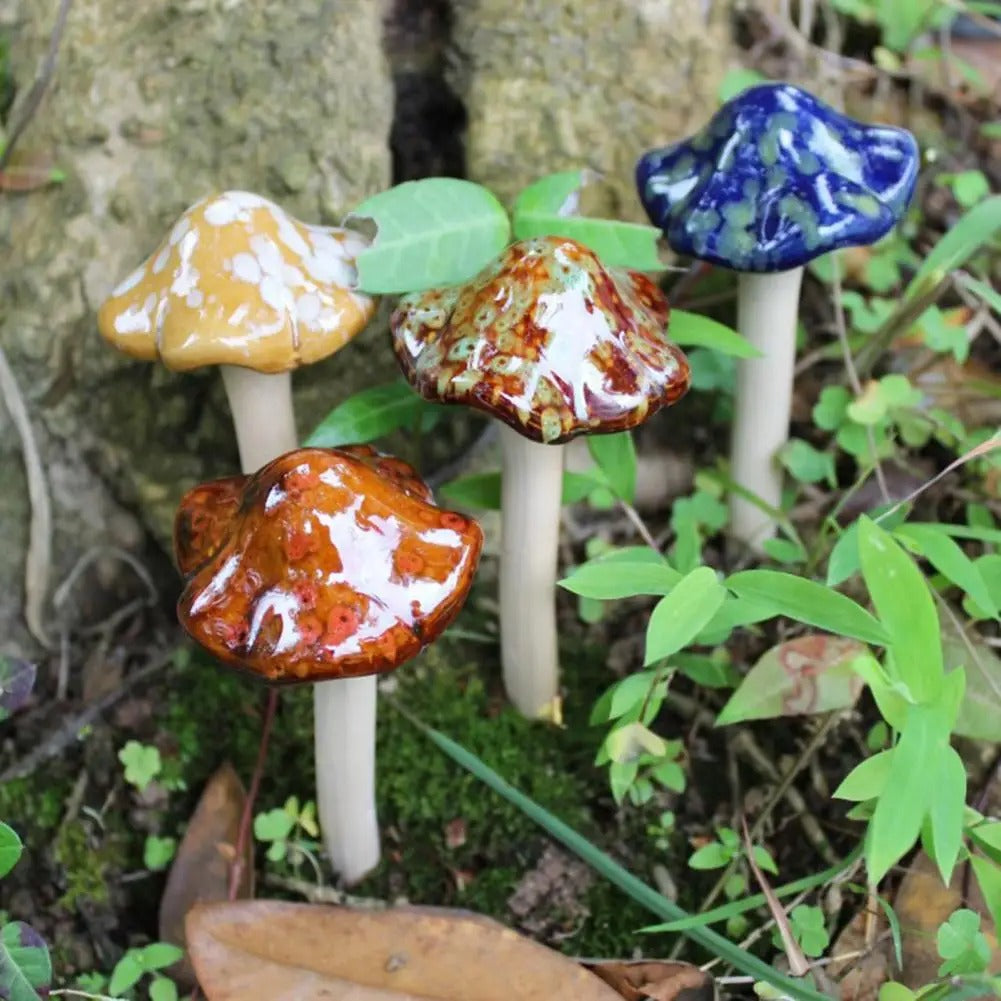 Decorative Ceramic Mushrooms