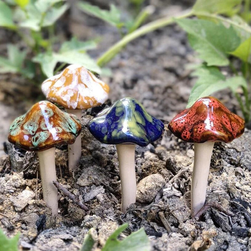 Decorative Ceramic Mushrooms