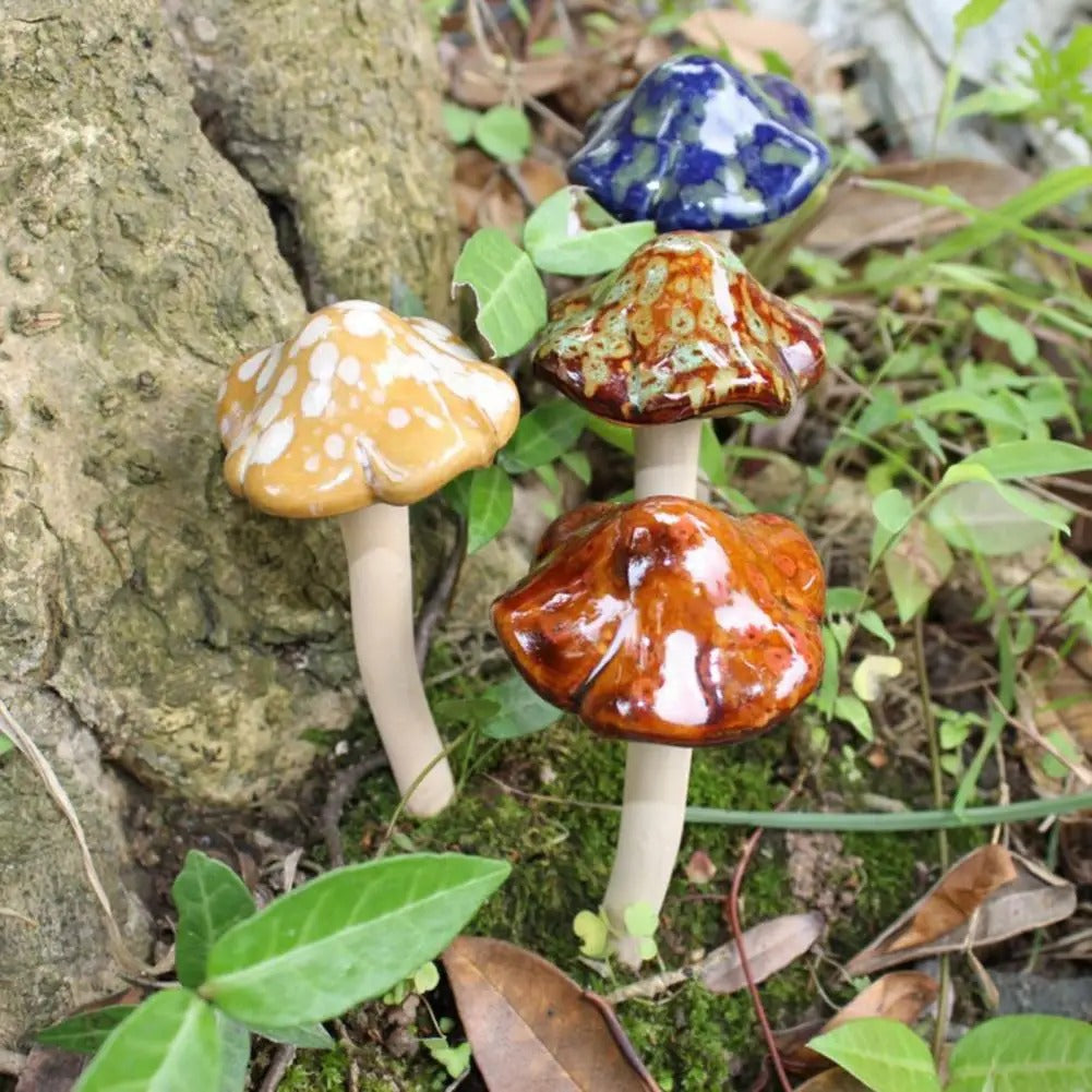 Decorative Ceramic Mushrooms