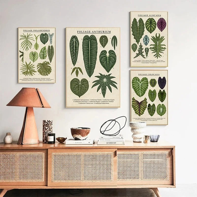 Vintage Plant Art Canvas (unframed)