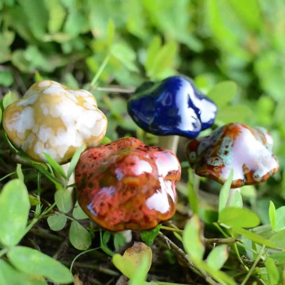 Decorative Ceramic Mushrooms