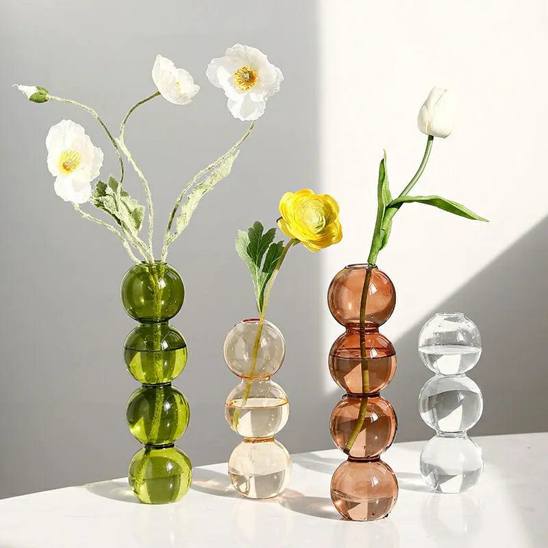 Bubble glass vases