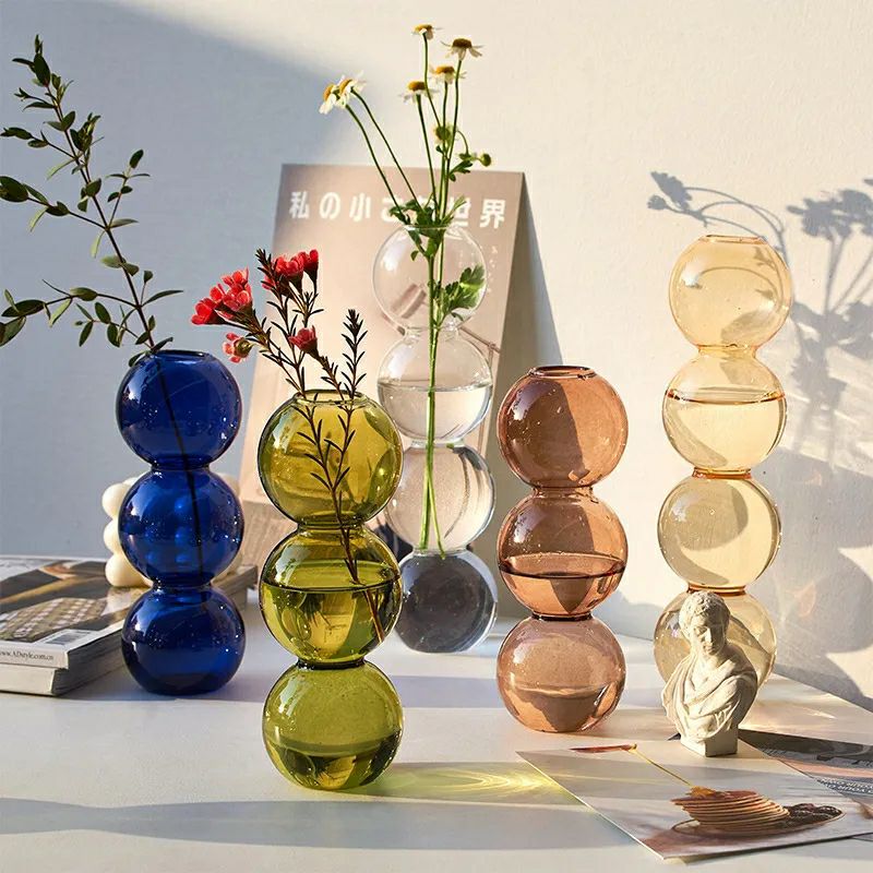 Bubble glass vases