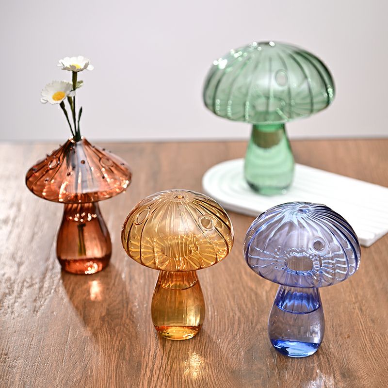 Mushroom glass vases