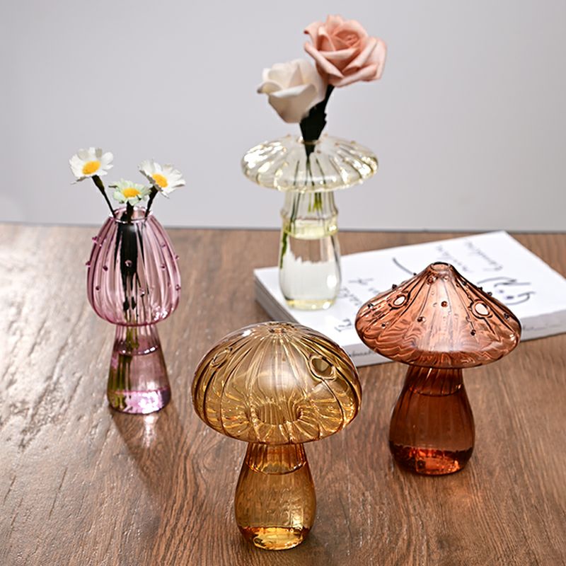 Mushroom glass vases