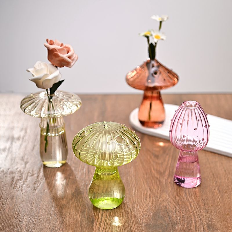 Mushroom glass vases