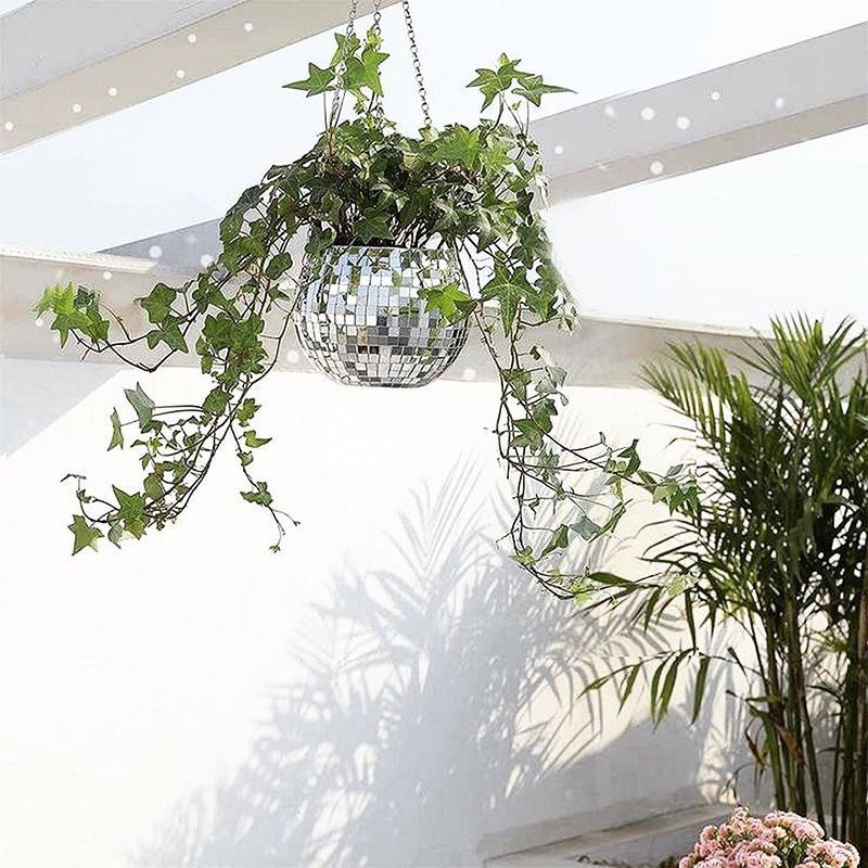 Disco Ball Hanging Planter