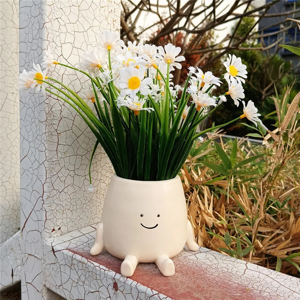 happy face plant pot Sitting Smiling Face Planter – Happyplanthome