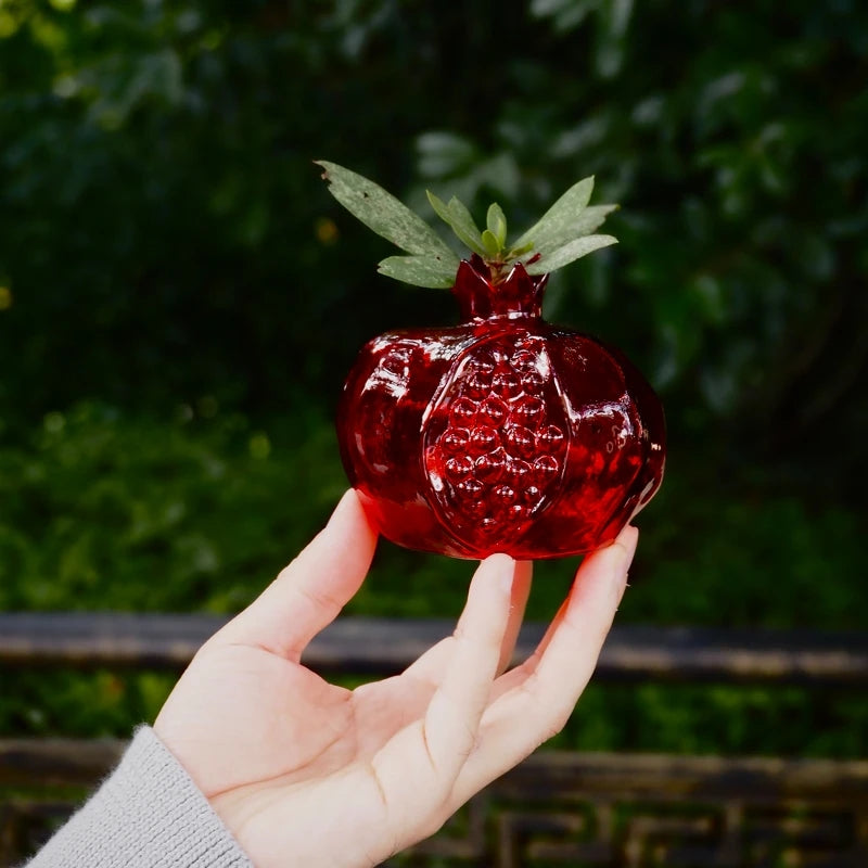 Pomegranate glass vase