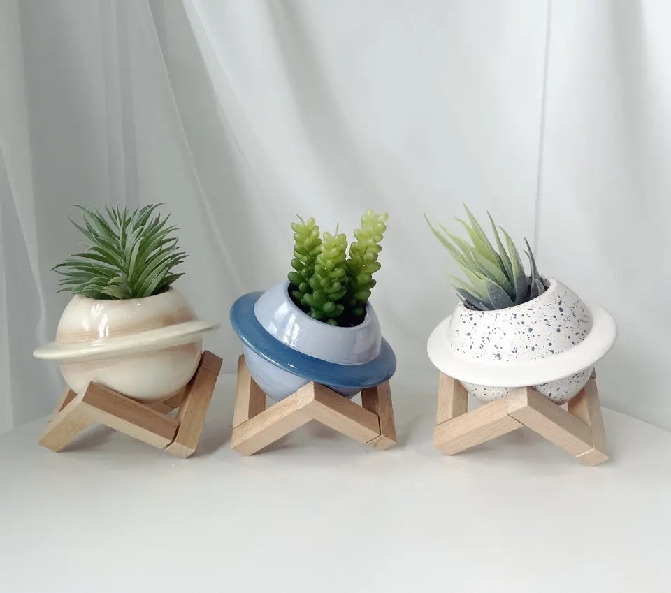 succulents space Space Planet Succulent Planter – Happyplanthome