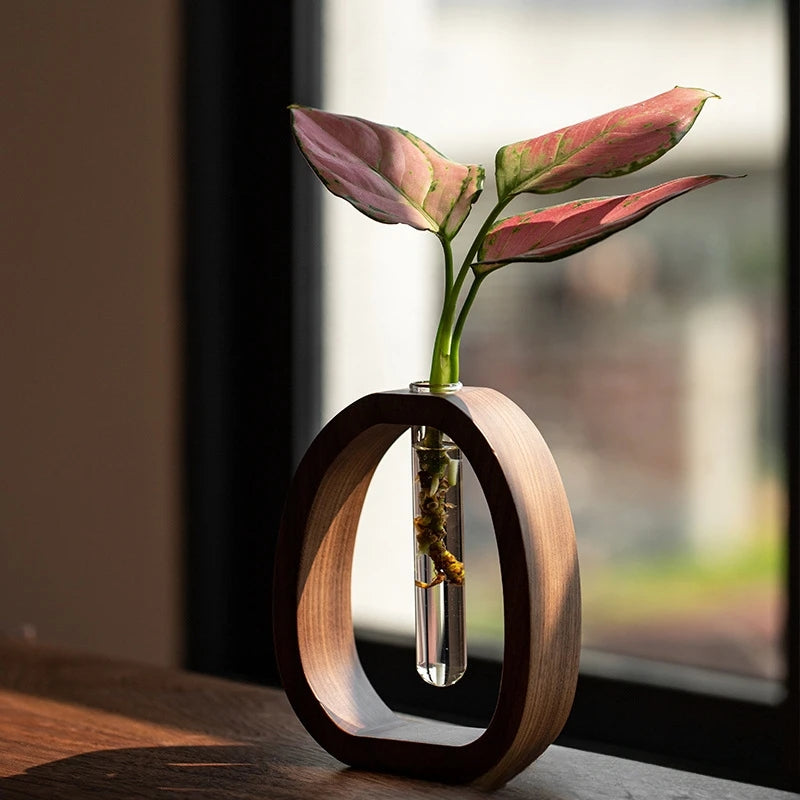 Walnut Wood Propagation Vase