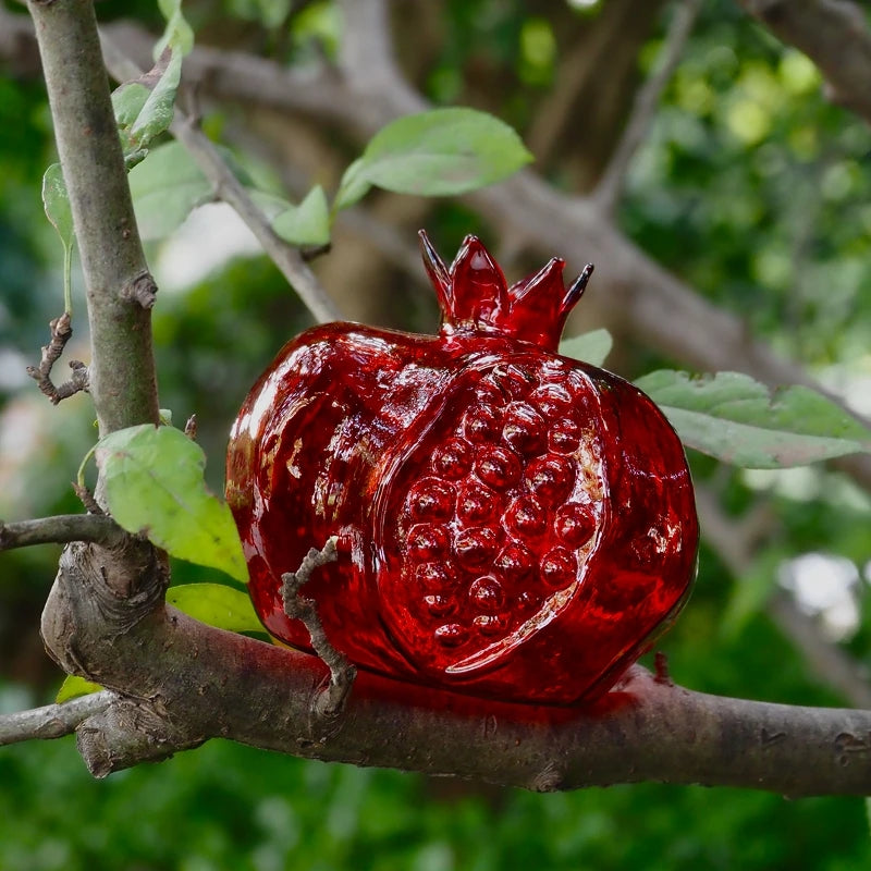 Pomegranate glass vase