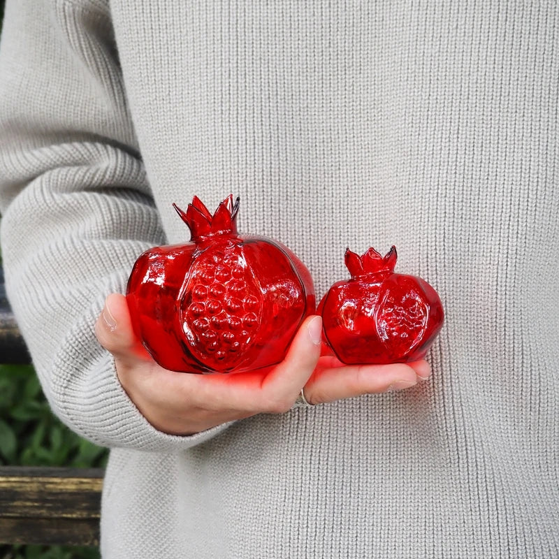 Pomegranate glass vase