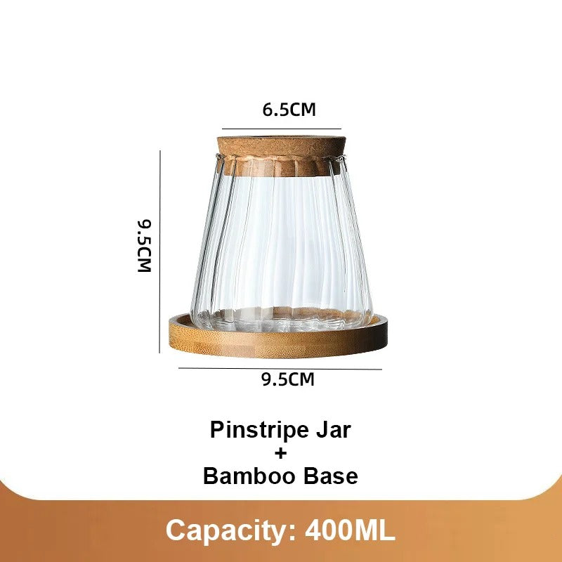 Propagation glass jar + bamboo base